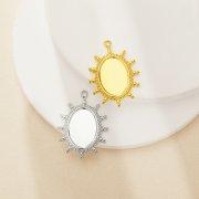 10x14MM Oval Bezel Stainless Steel Pendant Settings,Yellow Gold Silver Oval Pendant Charm,Sun Pendant,DIY Pendant Blank 1421268