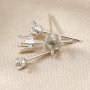 3-6MM Simple Round Prong Earrings Blank Settings for Gemstone Solid 925 Sterling Silver DIY Supplies 1702231
