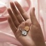 Keepsake Breast Milk Resin Round Paw Pendant Settings,Solid 14K 18K Gold Pendant Charm,DIY Pendant Supplies 1411459