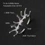 Three Stones Irregular Prong Claw Ring Settings Solid 925 Sterling Silver Raw Stone Adjustable Bezel Ring DIY supplies findings 1212071