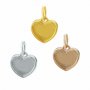 8MM Heart Bezel Settings for Breast Milk Resin Solid Back 925 Sterling Silver Pendant Charm DIY Supplies 1431080