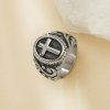 Heavy Jerusalem Cross Stainless Steel Ring,Stainless Steel Baptism Ring,Cross Religious Ring,Men's Ring,DIY Ring Supplies 1295010