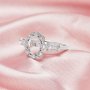 6x8MM Oval Prongs Ring Settings,Flower Solid 14K 18K Gold Moissanite Ring,Vintage Style Ring,DIY Ring Supplies For Gemstone 1222097