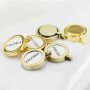 10Pcs 14mm Round Brass Gold and Shiny Bronze Antiqued Photo Pendant Settings DIY Locket Charm Jewelry Supplies 1500161