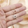 Keepsake Pear Prong Ring Settings for Faceted Gemstone Rose Gold Plated Solid 925 Sterling Silver Adjustable DIY Ring Bezel Supplies 1294263