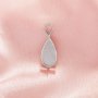 6x12MM Keepsake Breast Milk Resin Pear Bezel Pendant Settings With 4x6MM Pear Prong Settings,Solid 925 Sterling Silver Pendant Charm,DIY Pendant Supplies 1431502