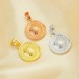 8MM Keepsake Breast Milk Resin Round Bezel Pendant Settings,Solid 925 Sterling Silver Rose Gold Plated Pendant Charm,Simple Pendant,DIY Pendant Supplies 1411469