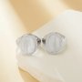 12x16MM Keepsake Breast Milk Resin Oval Bezel Ring,Silver 316L Stainless Steel Tray Bezel Ring,DIY Ring Blank Supplies 1222144
