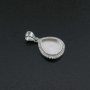 1Pcs Pear Pendant Bezel for Breast Milk Cabochon Solid 925 Sterling Silver Charm Settings DIY Supplies 1431069