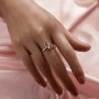 Two Stones Pear Prong Ring Settings,Solid 925 Sterling Silver Ring,Moissanite Ring,DIY Ring Supplies For Gemstone,With 4x6MM 6x8MM Pear Stone 1295076