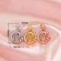 6x8MM Pear Prong Pendant Bezel Settings,Moon Solid 14K 18K Gold Pendant,Art Deco Pendant,DIY Pendant Supplies For Gemstone 1431509