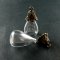 6pcs 20x24mm vintage style antiqued bronze flower cap bail wish vial drop flat glass bottle pendant DIY supplies 1810393