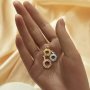 Halo Round Flower Prongs Pendant Settings,Solid 925 Sterling Silver Rose Gold Plated Charm,Pave CZ Stone Pendant,DIY Pendant Supplies 1411403