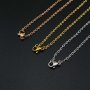 5Pcs 20Inches 2x3MM Rose Gold Plated Stainless Steel Necklace Chian DIY Supplies 1320014