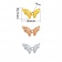 4MM Round Prong Pendant Settings,Butterfly Solid 925 Sterling Silver Rose Gold Plated Pendant Charm,DIY Pendant Supplies For Gemstone 1411455