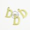 10pcs 15x10mm vintage kawaii metal alphabet letter D raw brass pendant charm packs assortment 1800064