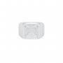 Cushion Square Stainless Steel Ring,Customized Square Photo Ring,Silver Stainless Stell Ring,DIY Ring Blank 1295017