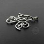 1Pcs 50MM Solid 925 Sterling Silver Adjustable Wire Stone Holder DIY Pendant Charm Supplies 1320327