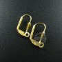 25pcs 12*6mm gold plated shell simple lever back earrings hoop base settings loop supplies 1705039