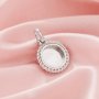 Keepsake Breast Milk Resin Round Bezel Pendant Settings,Solid 14K 18K Gold Pendant,Minimalist Art Deco Round Pendant,DIY Pendant Supplies 1411438
