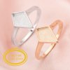 7x10MM Keepsake Breast Milk Resin Kite Cut Bezel Ring Settings,Solid 14K 18K Gold Ring,Simple Ring,DIY Ring Supplies 1294641