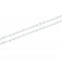 1.5MM Thick Sparkle Twisted Rock Chain Necklace,Solid 925 Sterling Silver Necklace Chain,Plain Silver with no Plated,Simple Chain,DIY Necklace Supplies 1320031