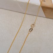 0.9MM Solid 18K Yellow Gold Necklace,Au750 Necklace,18K Gold Cable Necklace,DIY Necklace Chain Supplies 1315026