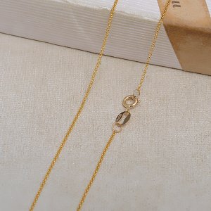 0.9MM Solid 18K Yellow Gold Necklace,Au750 Necklace,18K Gold Cable Necklace,DIY Necklace Chain Supplies 1315026