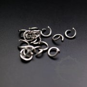 100pcs 1x5mm 18gauge stainless steel rhodium color single open jumpring DIY jewelry supplies findings 1544008