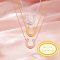 Keepsake Breast Milk Resin Horse Shoe U Bezel Pendant Necklace Settings,Solid 14K 18K Gold Necklace 16''+2'' Extension Chain 1431463