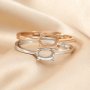 Simple Oval Prong Ring Settings Keepsake Resin Rose Gold Plated Solid 925 Sterling Silver DIY Ring Bezel for Gemstone Supplies 1224125