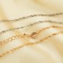 1.9MM Twisted Chain,Solid 925 Sterling Silver Rose Gold Plated Necklace Chain,Simple Chain 16Inches with 2 Inch Extension Chain 1320037