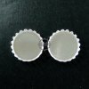 25pcs 25MM setting size silver plated crown round bezel tray DIY pendant charm supplies 1411114