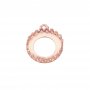 12MM Round Crown Bezel Settings Solid 925 Sterling Silver Rose Gold Plated DIY Pendant Cabochon Supplies 1411289