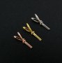 3.5x11MM Rose Gold Plated Solid 925 Sterling Silver Bail for Half Drilled Pear Beads DIY Supplies 1431084