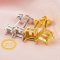 4-8MM Princess Cut Square Prongs Studs Earrings Settings Solid 14K/18K Gold for Gemstone DIY Supplies 1706023-1