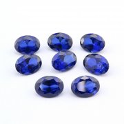 1Pcs Lab Created Oval Sapphire September Birthstone Blue Faceted Loose Gemstone DIY Jewelry Supplies 4120127