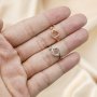 6x8MM Oval Prong Ring Settings Solid 925 Silver Rose Gold Plated Flower Branch DIY Adjustable Ring Bezel for Gemstone Supplies 1224091