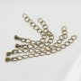 20Pcs 2Inches Brass Bronze Antiqued Extension Chain for DIY Necklace 1321008