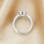 8MM Keepsake Breast Milk Resin Round Ring Settings,Stackable Solid 925 Sterling Silver Ring Set,Art Deco Stacker Ring Band,DIY Ring Set 1294488