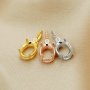 5x7MM Oval Prong Bezel Pendant Settings,Solid 925 Sterling Silver Rose Gold Plated Charm,DIY Pendant Charm Tray 1421188