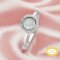 Keepsake Breast Milk Resin Round Bezel Ring Settings,Solid Back Solid 14K 18K Gold Ring,Pave Moissanite Stone Art Deco Ring,DIY Ring Supplies 1212100