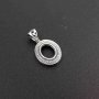 1Pcs 8X10MM Oval Antiqued Style Solid 925 Sterling Silver Cabochon Bezel DIY Pendant Charm Settings 1421109