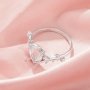 Pear Prong Ring Settings,Bypass Shank Solid 14K 18K Gold Ring,Tree Branch Leaf Art Deco DIY Ring Supplies 1295042