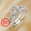 6x8MM Keepsake Breast Milk Resin Oval Ring Settings Stackable Birthstone Solid 925 Sterling Silver Rose Gold Plated Stacker DIY 1294465