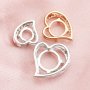 5-9MM Round Prong Pendant Settings Solid 14K/18K Gold Heart Keepsake Breast Milk Bezel with Moissanite Accents DIY Memory Jewelry Supplies 1411230-1