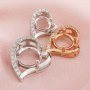 5-9MM Round Prong Pendant Settings Solid 14K/18K Gold Heart Keepsake Breast Milk Bezel with Moissanite Accents DIY Memory Jewelry Supplies 1411230-1