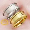 Keepsake Breast Milk Resin Ashes Channel Ring Settings Bezel Solid 14K/18K Gold DIY Jewelry Supplies 1294347