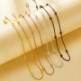 Simple Stainless Steel Beads Chain Necklace,Silver Rose Gold Black Stainless Steel Necklace Chain,Minimalist Beads Chain,DIY Necklace Supplies 1320051