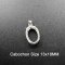 1Pcs 13X18MM Oval 925 Sterling Silver Bezel Setting Tray DIY Pendant Charm Supplies 1421091-2